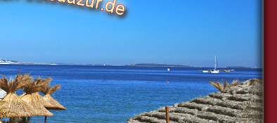 Strandcafes entlang der Strände der Cote d' Azur in Südfrankreich am Mittelmeer, Bild 4 von 6