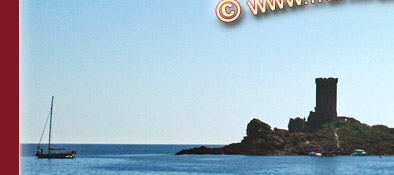 Cote d' Azur, die kleine Insel Ile d´Or am Strand - Plage du Débarquement, Bild 3 von 6