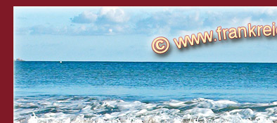 Cote d' Azur, Strand in Frejus an der Cote d' Azur in Südfrankreich am Mittelmeer, Bild 1 von 6