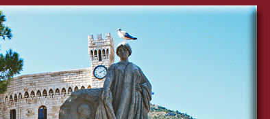 Monaco Fürstenpalast, zu sehen im Hintergrund die Turmuhr, Bild 2 von 6